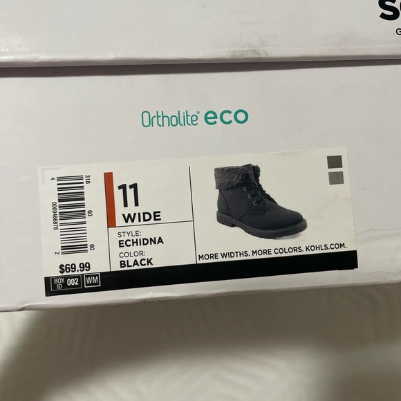 NWT Women's Sonoma Ortholite WIDE black lace up boots SZ 11 Wide - Picture 2 of 8